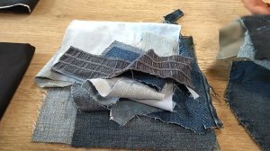 Лоскуты в дело.Джинсовые домики .