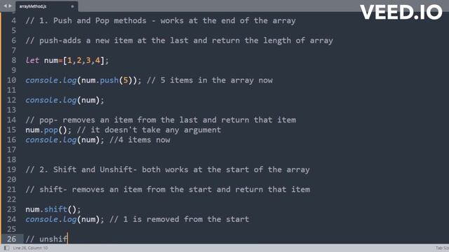 Array? Methods-Part(1)? | Push | Pop | Shift | Unshift смотреть онлайн