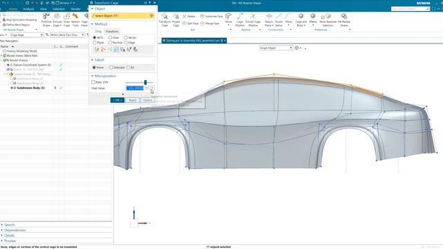 NX Realize Shape - Styling with Cut Lines Part 2 смотреть онлайн