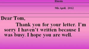 Презентация Правила написания письма личного характера на английском языке
