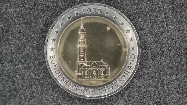 2 евро 2008 года Германия. Гамбург.