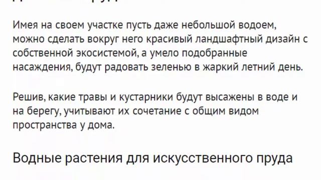 Правильный выбор растений для пруда и прибрежной зоны смотреть онлайн