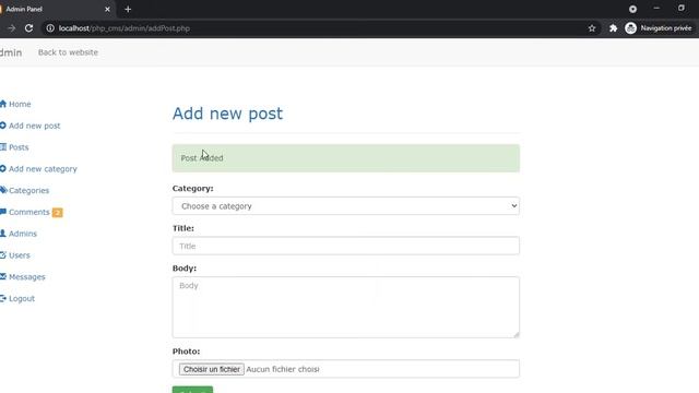 CMS Project in PHP free download with Source Code смотреть онлайн