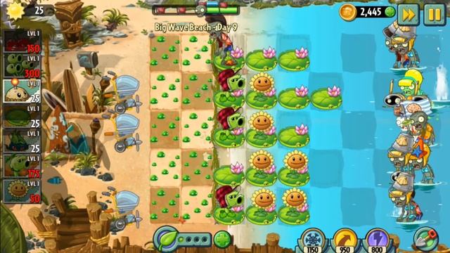 Plants vs Zombies 2 ; Big Wave Beach - Day 9 ; THE ZOMBIES ATE YOUR BRAINS! смотреть онлайн