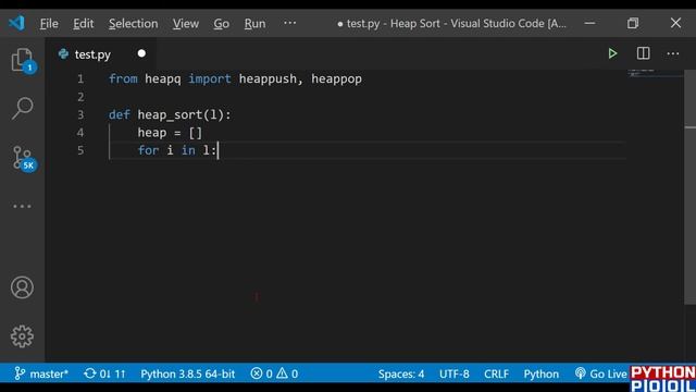 Heap Sort Algorithm in Python With Program смотреть онлайн