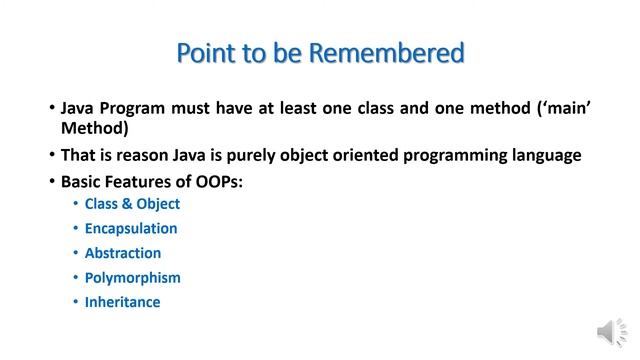 Basic Skeleton of Java Prog and Features of Java смотреть онлайн