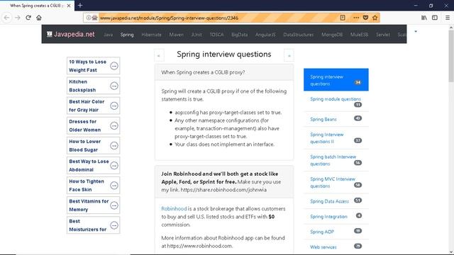 When Spring creates a CGLIB proxy?
| javapedia.net смотреть онлайн