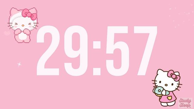 Hello kitty timer ~ 1 hour aesthetic Sanrio timer смотреть онлайн
