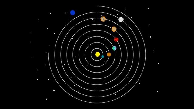 Scratch и Физика, движение по окружности.Солнечная система заготовка. смотреть онлайн