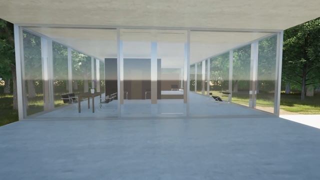 【4K】ミース・ファン・デル・ローエ「ファンズワース邸」:建築ツアー смотреть онлайн