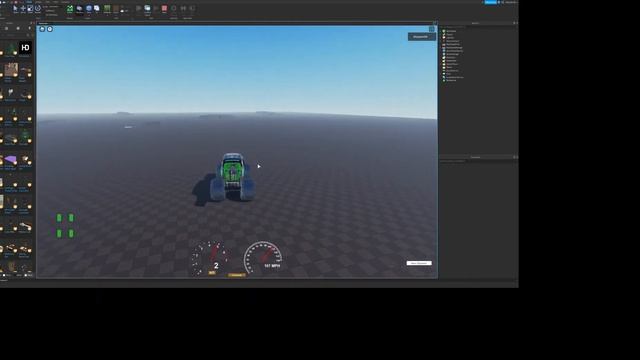 Grave Digger Test Run Roblox Studio Monster Truck Demo Game