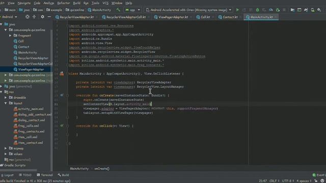 RecyclerView + Fragment TabLayout in Android Studio (Kotlin) смотреть онлайн