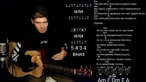 РАЗБОР "Чистый звон бокалов" на гитаре. Армейская песня без баррэ, за что мы пьём аккорды, cover