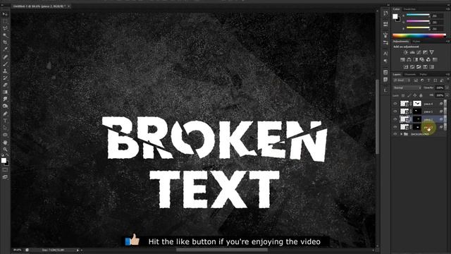 Photoshop Text Effects Tutorial - Broken Text Effect смотреть онлайн