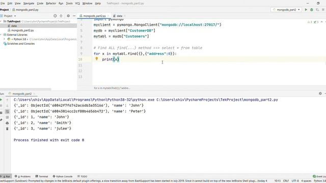 #51 Python MongoDB Tutorial using PyMongo Part 2 |#mongdb #python #pymongo #teksolutions смотреть онлайн