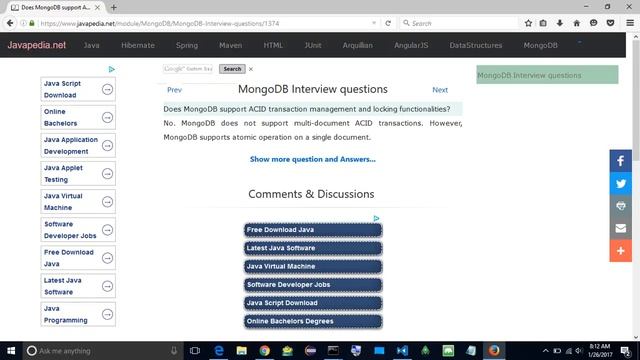 Does MongoDB support ACID transaction management and locking functionalities?
| javapedia.net смотреть онлайн
