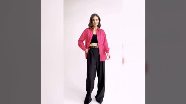 Katty Po / Рубашка женская оверсайз классическая базовая / Блузка женская школьная смотреть онлайн