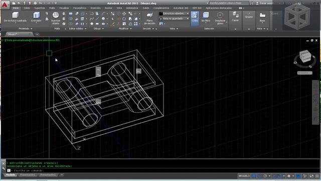 Como hacer un dibujo 3D a partir de un Plano en AutoCAD 2015 смотреть онлайн