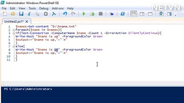 Ping multiple IPs and output the result file | NETVN смотреть онлайн