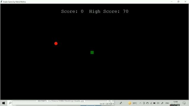 How to create a snake game using python||snake game using python смотреть онлайн