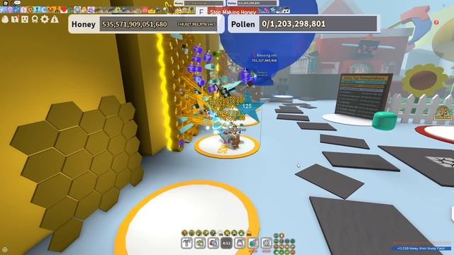 Blue Boosting! 174 Trillion Daily Honey! Bee Swarm Simulator смотреть онлайн