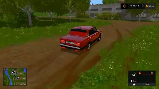 Farming Simulator 2017. мод автомобиль ВАЗ 2107. смотреть онлайн