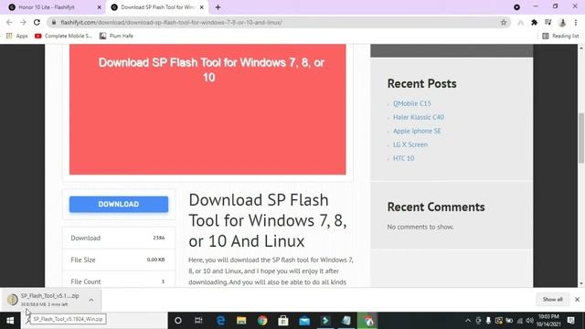 How to flash Honor 10 Lite SP Flash Tool Tutorial смотреть онлайн