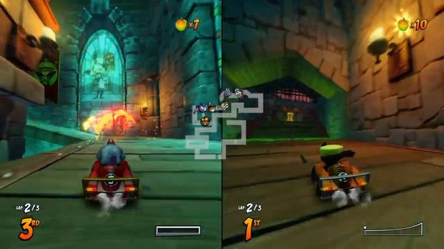 Crash™ Team Racing Nitro Fueled. Two players. Race Cup. PS4 Девушка против Парня смотреть онлайн