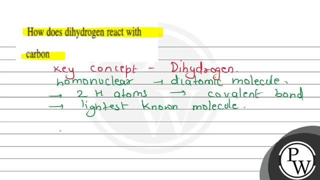 How does dihydrogen react with carbon смотреть онлайн