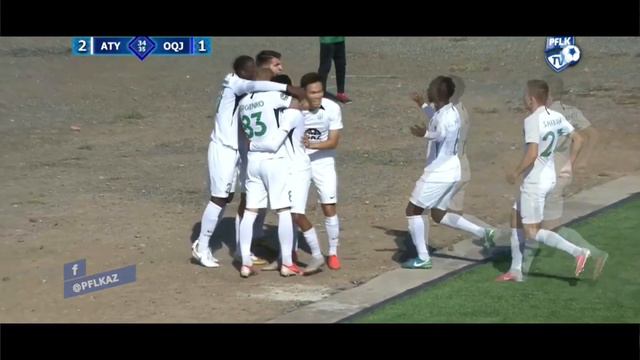 Дебютный гол Петра Гжельчaка за "Атырау" смотреть онлайн