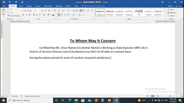 How to type employment certificate concern letter| To whom may it concerned смотреть онлайн