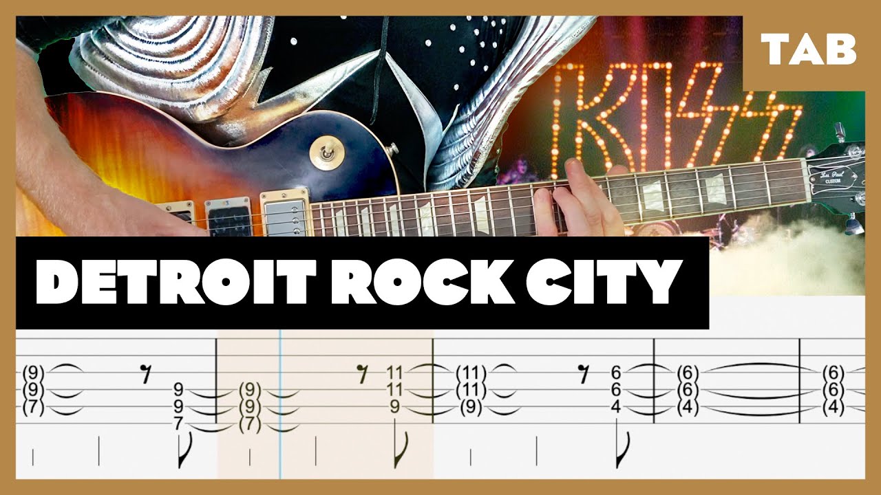 Kiss - Detroit Rock City - Guitar Tab | Lesson | Cover | Tutorial смотреть онлайн