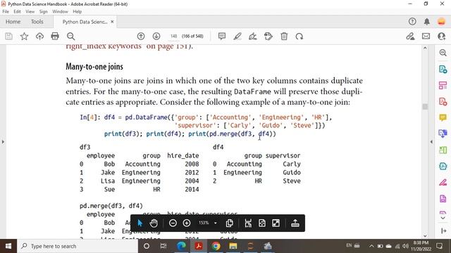 Pd.merge() function on joins in vander plas on Python Part 2 смотреть онлайн