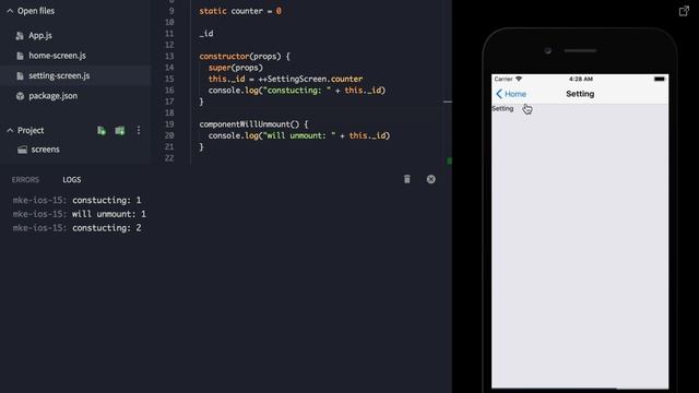 Screen recording for react-navigation issue смотреть онлайн