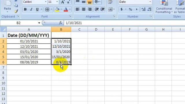 How to Put the Date DD/MM/YYYY Format in Excel смотреть онлайн