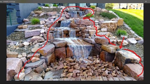 Как сделать водопад без пруда/How to make a waterfall without a pond смотреть онлайн