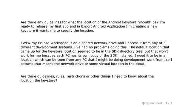 Android : Good location for Android Keystore? смотреть онлайн
