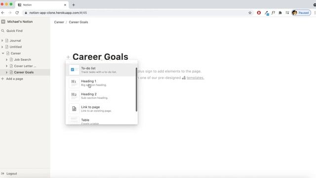 Notion Clone смотреть онлайн