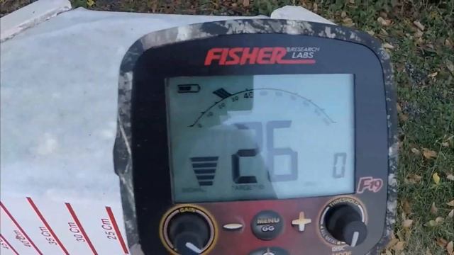 Fisher F19 depth test with gold, Test Profondità con Oro смотреть онлайн