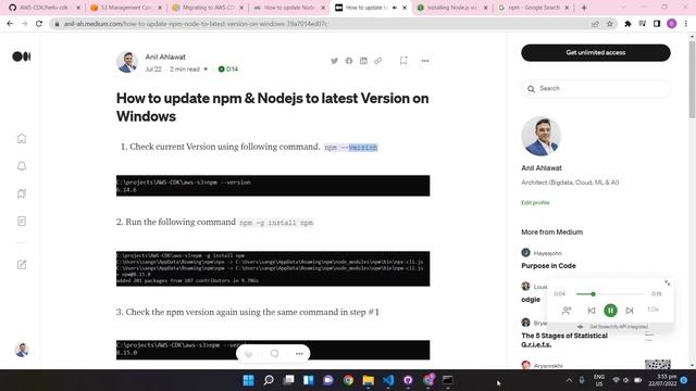 How to update npm & Nodejs to latest Version on Windows смотреть онлайн