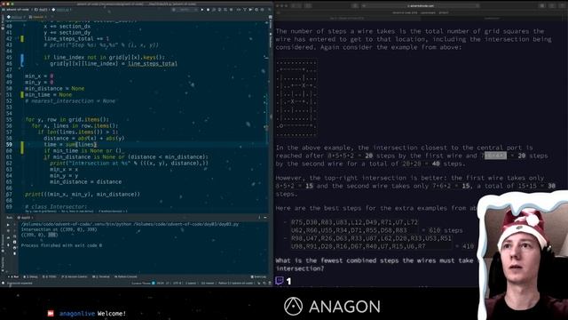 Advent of Code 2019: Day 3 | Python (Crossed Wires) смотреть онлайн