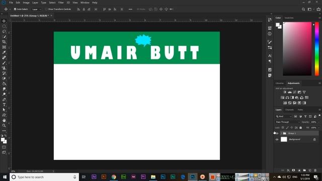 Group Ungroup Layers - Adobe Photoshop CC 2019 смотреть онлайн