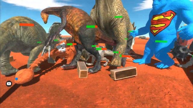 Ghor and Ankylosaurus TNT VS Primates + Herbivore Dinos Rivals - Animal Revolt Batlle Simulator смотреть онлайн
