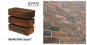 Красно - чёрный облицовочный кирпич МЮНХЕН Fashion Brick завод ЛЗСМ ЛИТОС