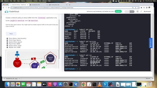 [kodekloud] CKAD Lab - Network policy - kubernetes смотреть онлайн