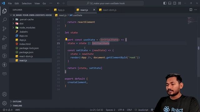 Recreating useState Hook | The Complete React Course | Ep.51 смотреть онлайн
