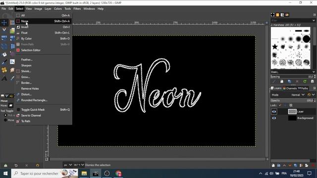Gimp Tutorial Neon Text Effect смотреть онлайн