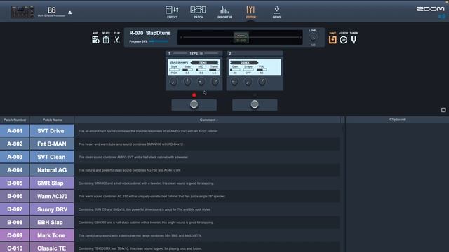 Zoom B6 Amp Examples смотреть онлайн