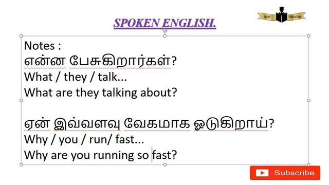 Present continuous tense கேள்விகளை அமைக்க நம் மனதில் எளிதாக எப்படி வார்த்தைகளை உருவாக்குவது? Part 2 смотреть онлайн