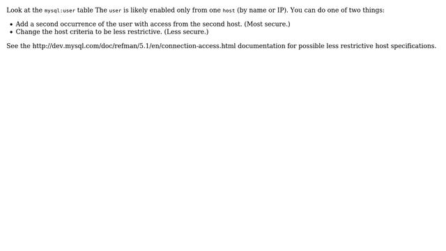 Databases: One MySQL user from 2 hosts not on same subnet (2 Solutions!!) смотреть онлайн